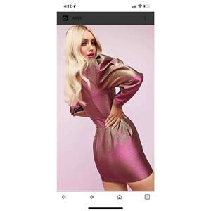 ASOS Design Luxe Long Sleeve Cupped Milkmaid Two Tone Mini Dress